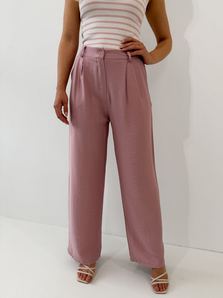 "Vento" luftige Hose aus Viscose - rosa