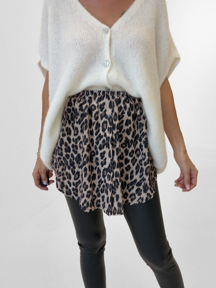 "Skirty Leo" weicher Blusenrock - beige