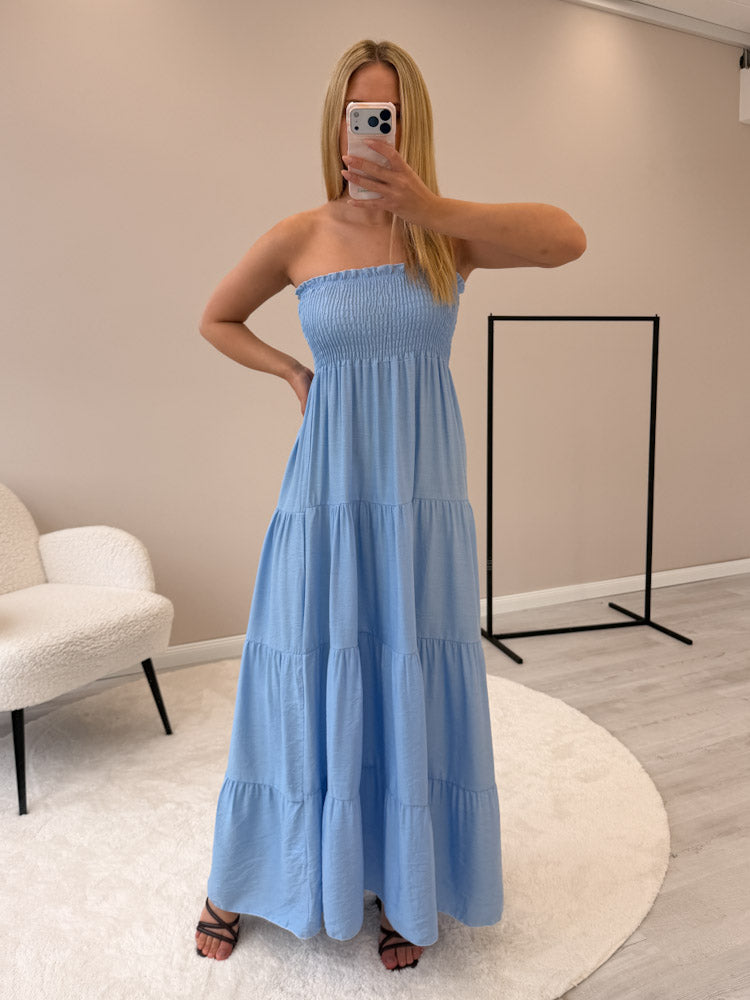 "Ocean Breeze" - schönes Maxikleid aus Viscose - Sky Blue