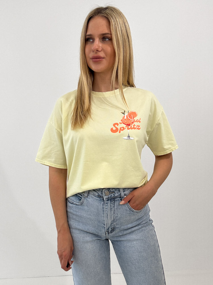 "Spritz" Shirt mit Statement - lemon ice