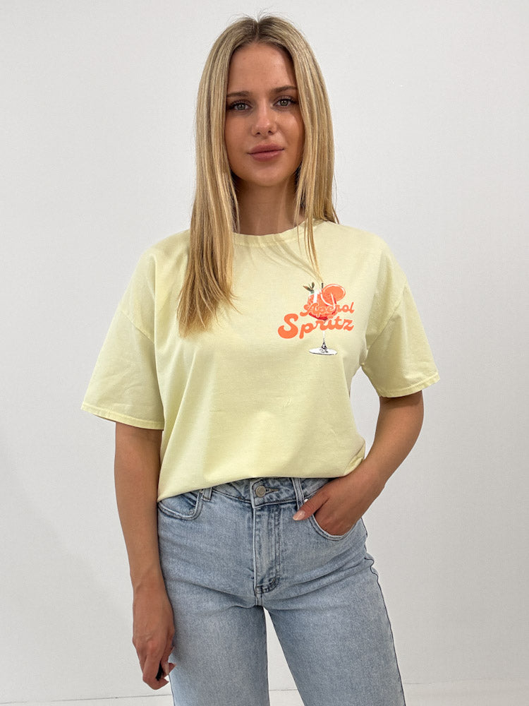 "Spritz" Shirt mit Statement - lemon ice