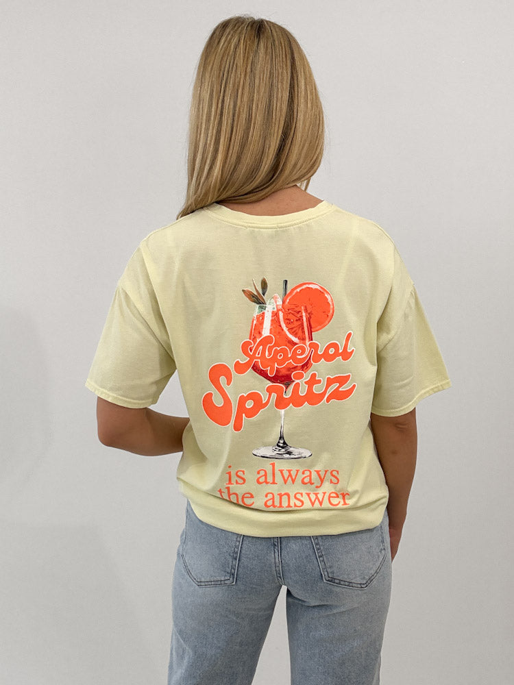 "Spritz" Shirt mit Statement - lemon ice