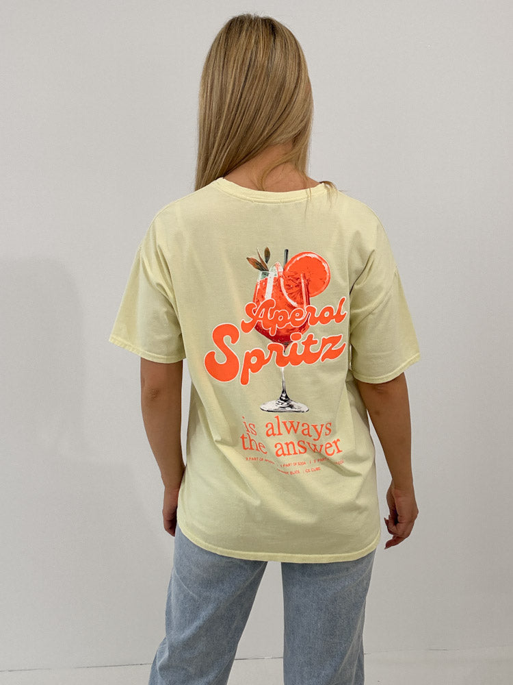 "Spritz" Shirt mit Statement - lemon ice