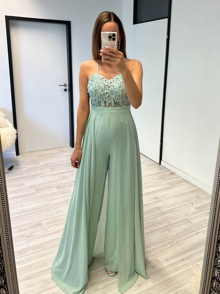 Langes elegantes Hosenkleid - mint