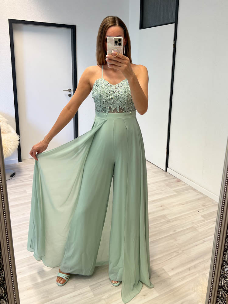 Langes elegantes Hosenkleid - mint