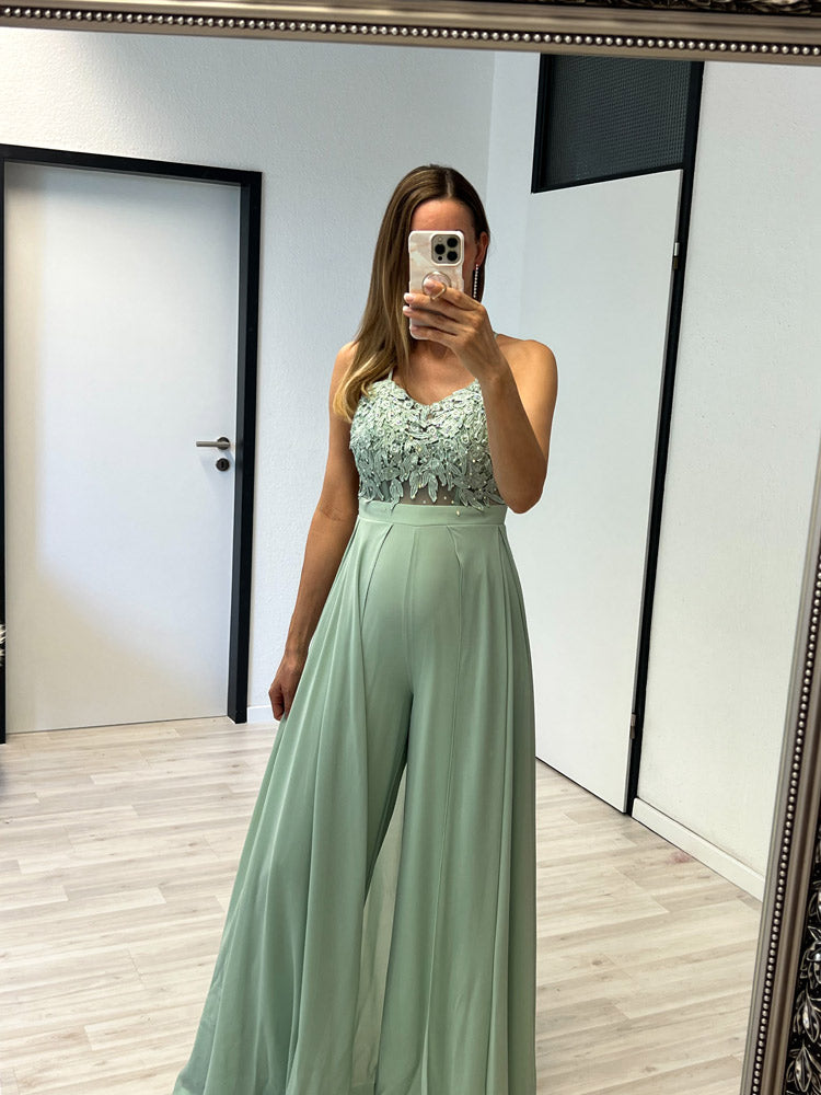 Langes elegantes Hosenkleid - mint