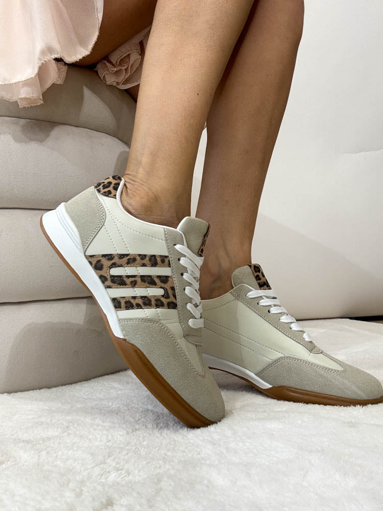 "Retro 2.0" cooler Leo-Sneaker - beige