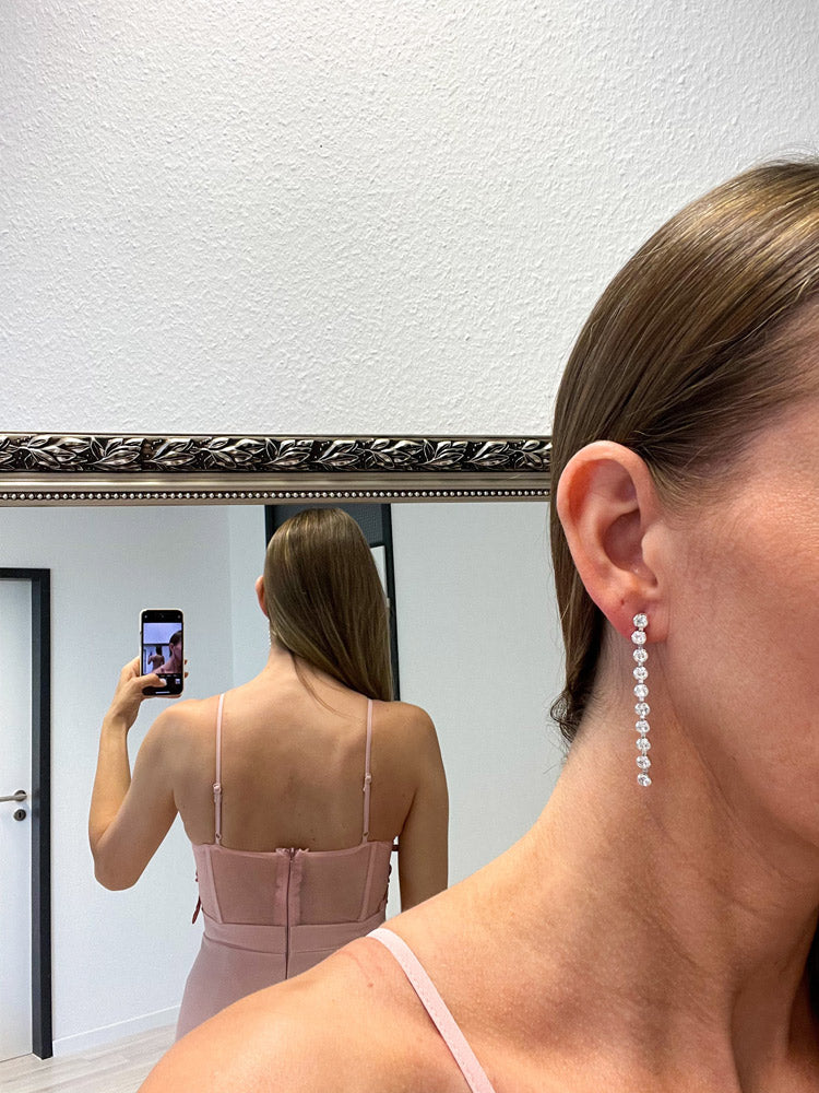 Langes elegantes Hosenkleid - rosa