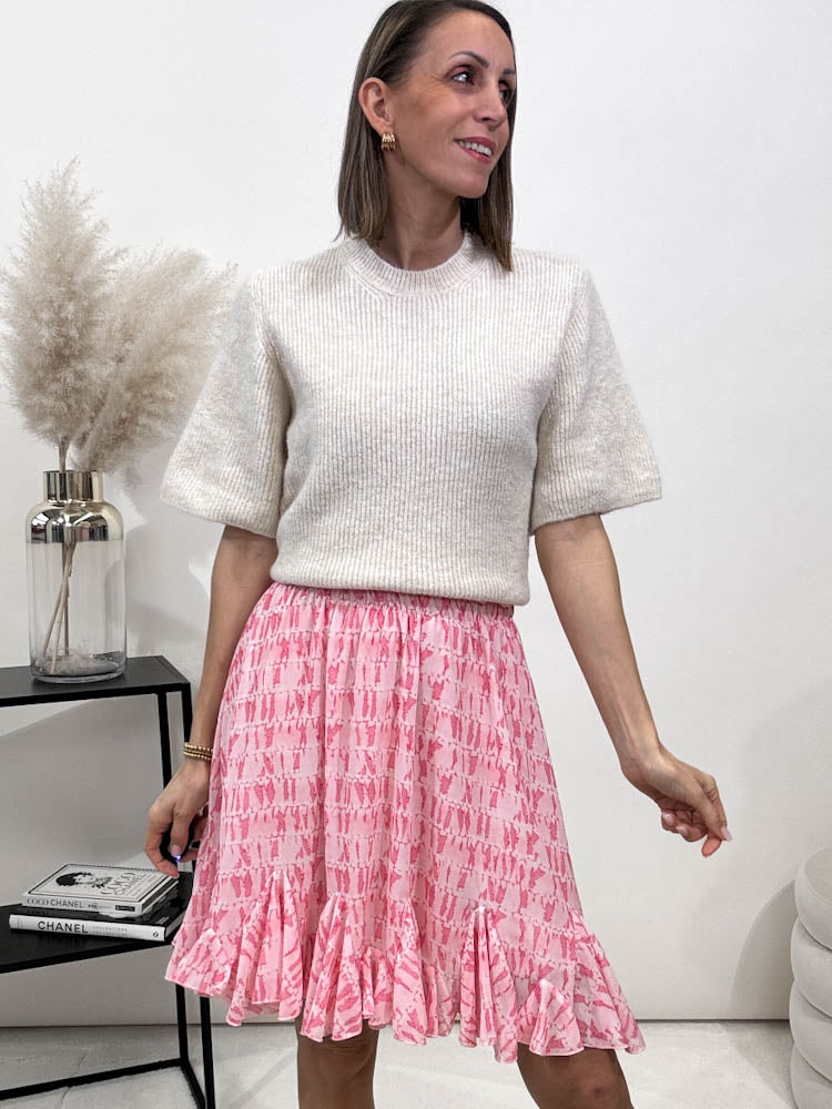 "Bella light pinky" Rock aus Viskose - rosa