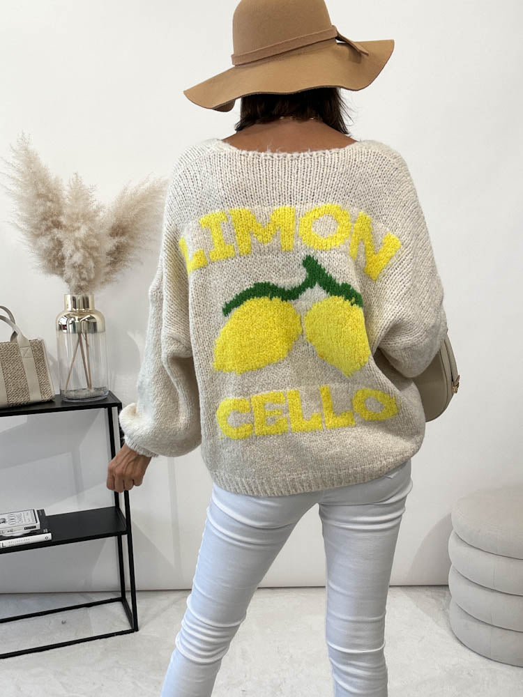 "Limon Cello" kuscheliger Cardigan - hellbeige