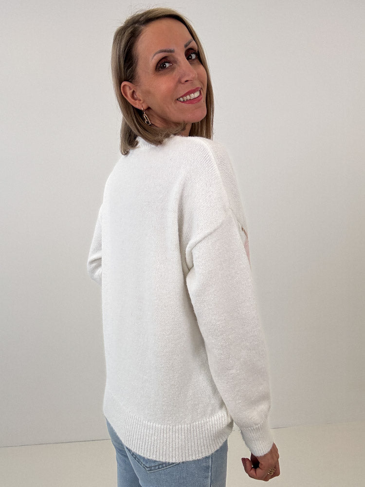 "Vercelli" kuscheliger Pullover aus Viscose - creme