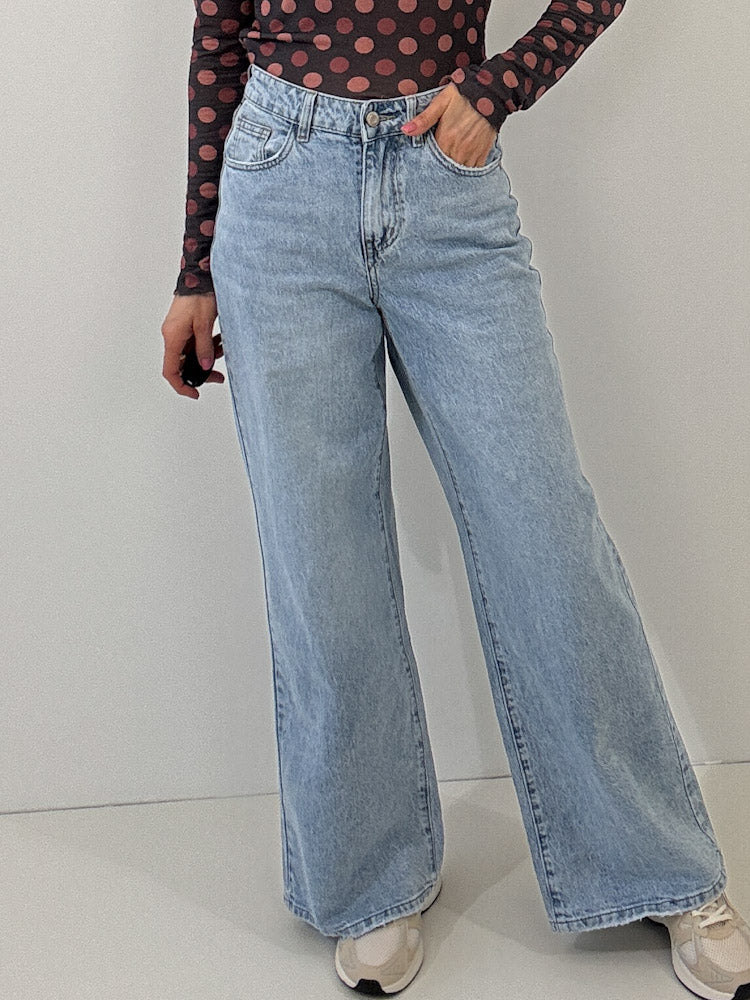 "Padova" Wide Leg Jeans - hellblau