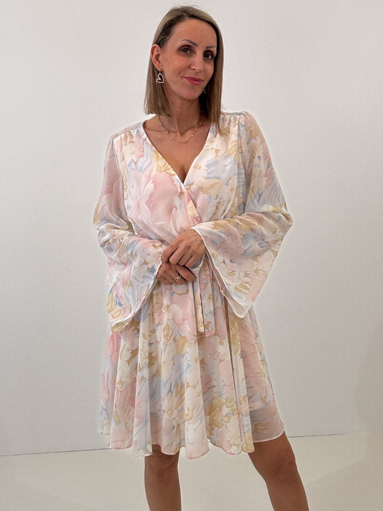 "Blossom" süßes Sommerkleid - beige/pastell