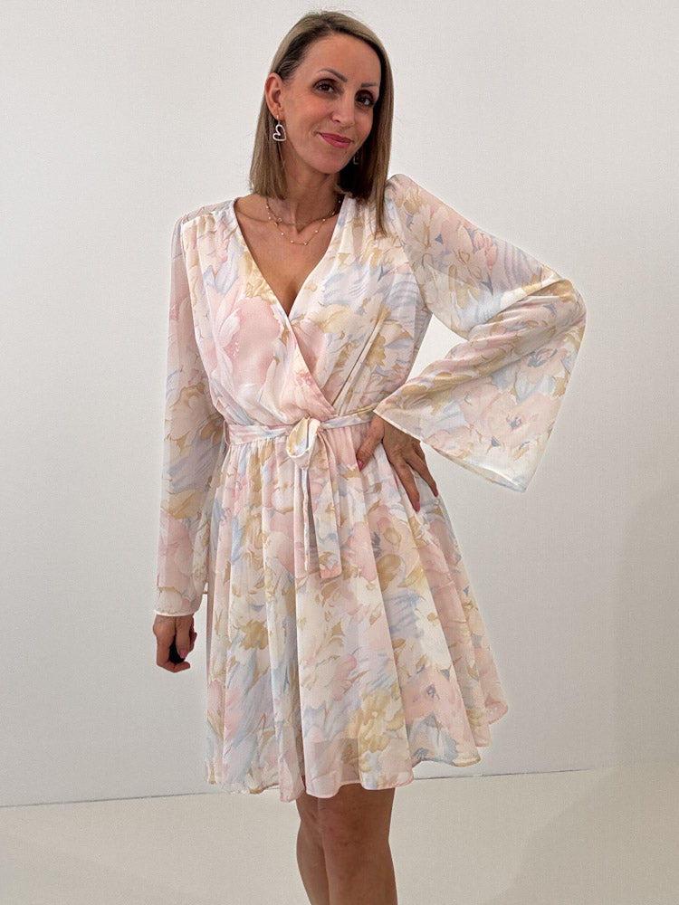 "Blossom" süßes Sommerkleid - beige/pastell