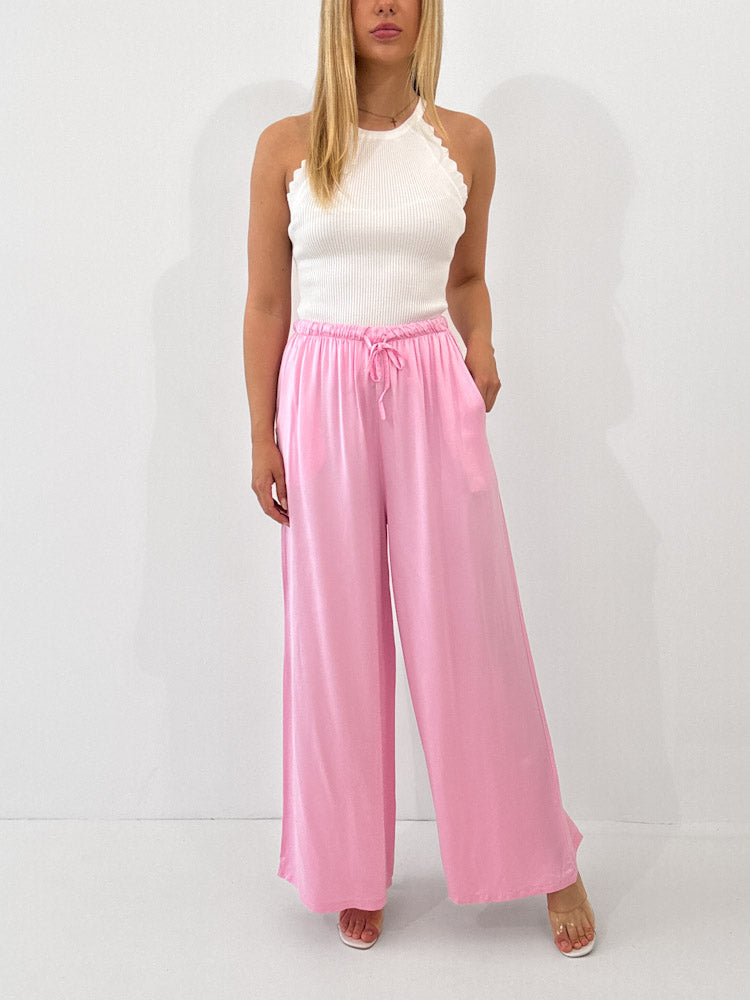 "Silky" tolle Hose aus Viscose - rosa