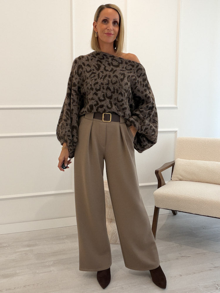 "Felicia Leo" stylischer Pullover - braun/mocca