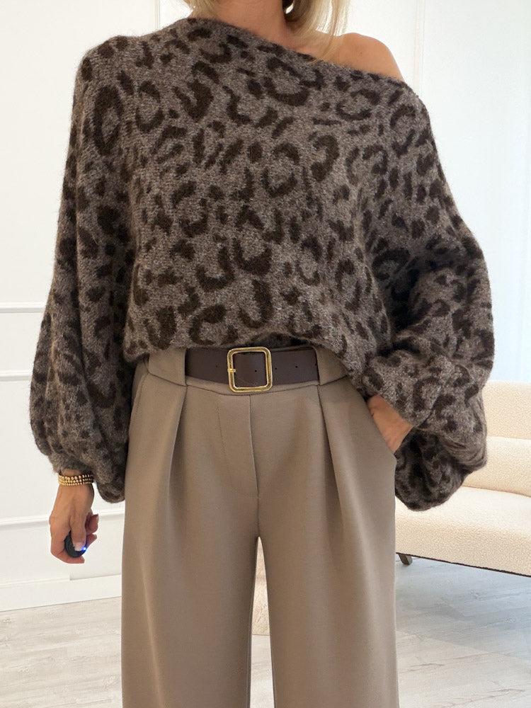 "Felicia Leo" stylischer Pullover - braun/mocca