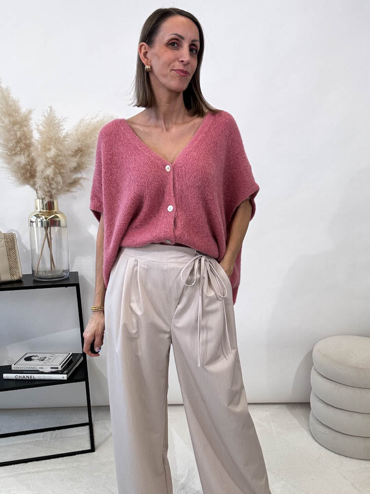 "Florida Vest" kuscheliger Cardigan - beere