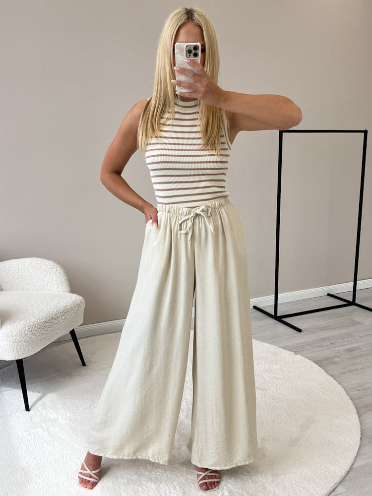"Milano" weiche Hose aus Viscose - beige