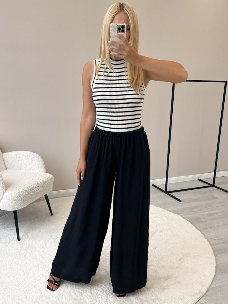 "Milano" weiche Hose aus Viscose - schwarz