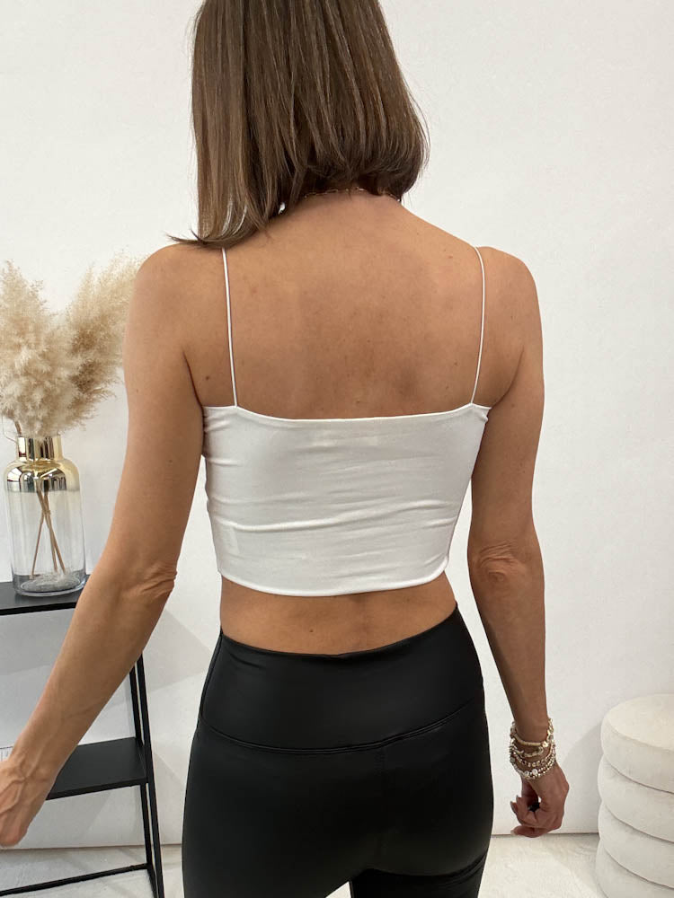"Miami" Crop Top - weiß