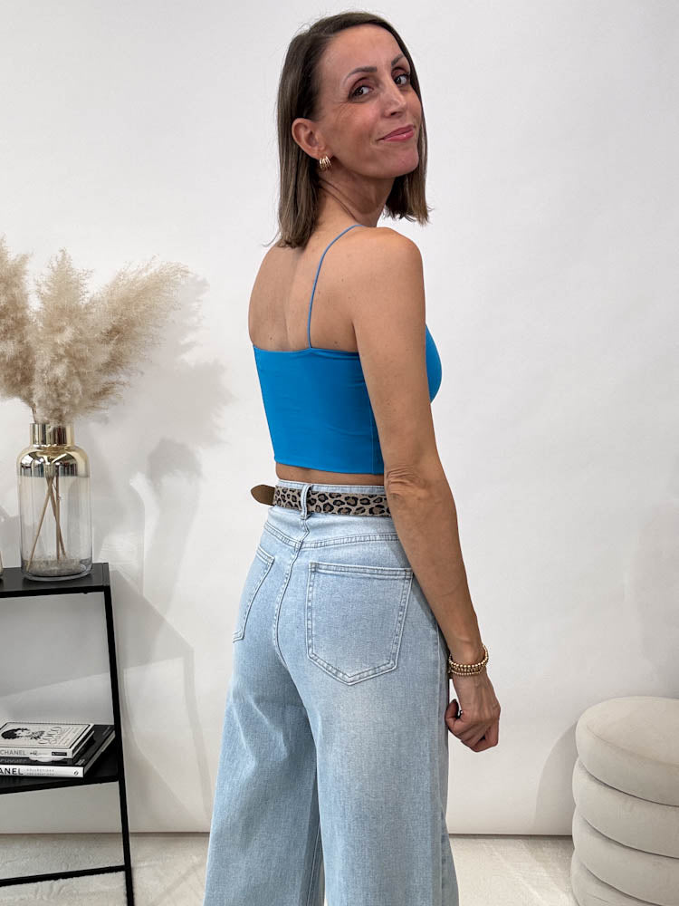 "Miami" Crop Top - blue