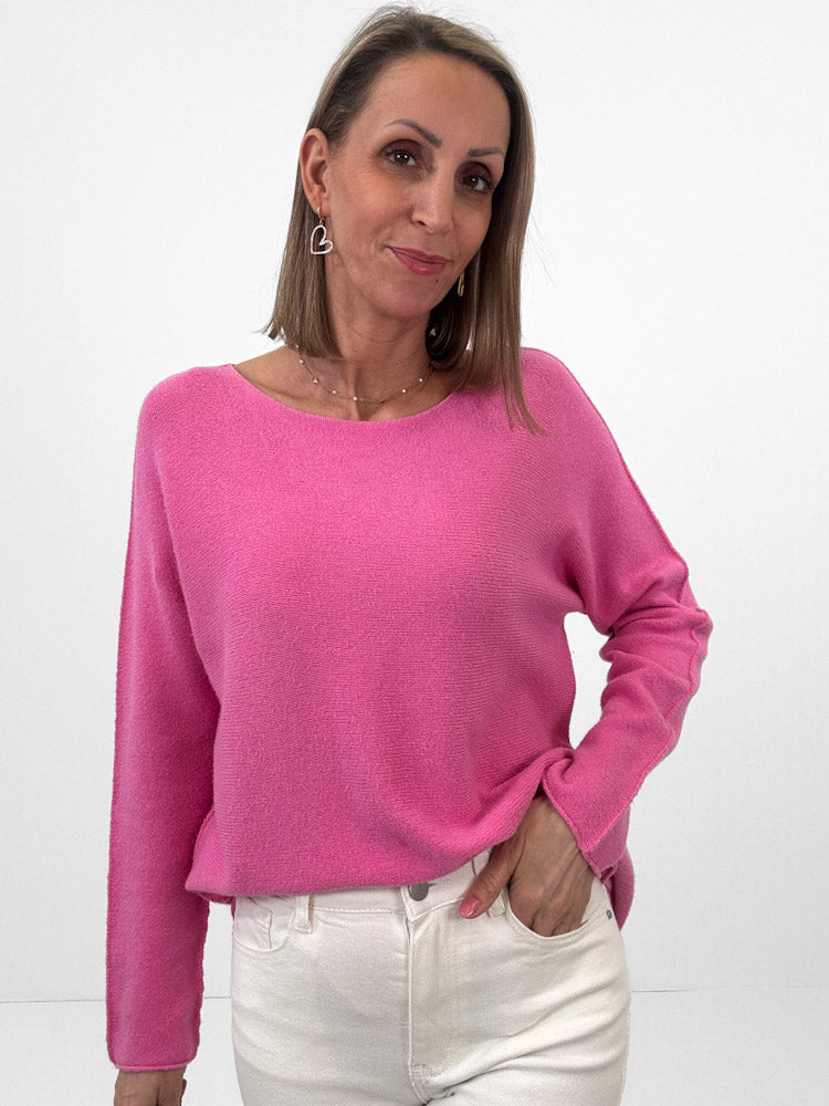 "Vicenza" weicher Pullover mit Viscose - pink