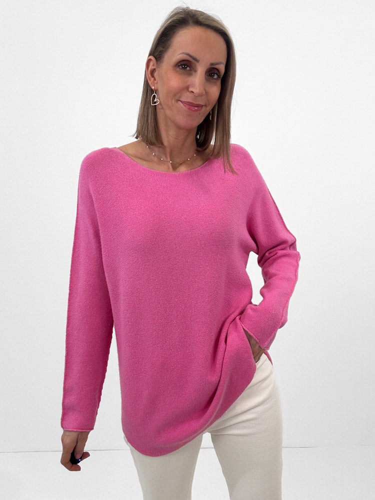 "Vicenza" weicher Pullover mit Viscose - pink