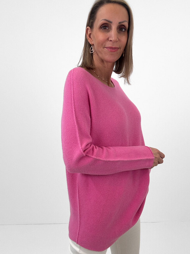 "Vicenza" weicher Pullover mit Viscose - pink