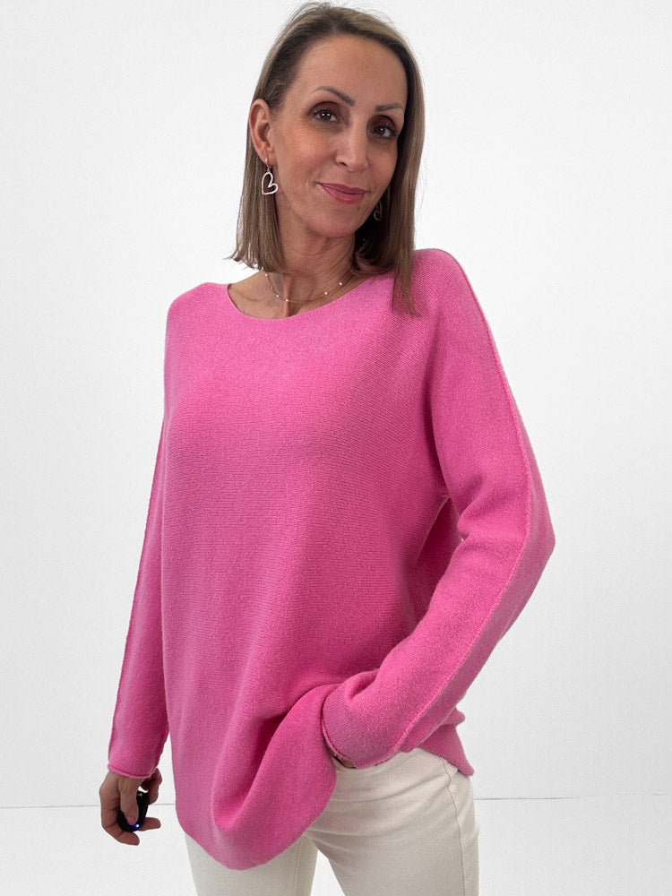 "Vicenza" weicher Pullover mit Viscose - pink