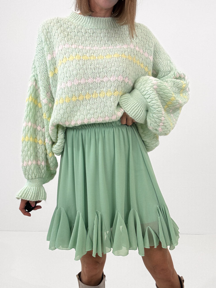 "Bella" Rock aus Viskose - mint