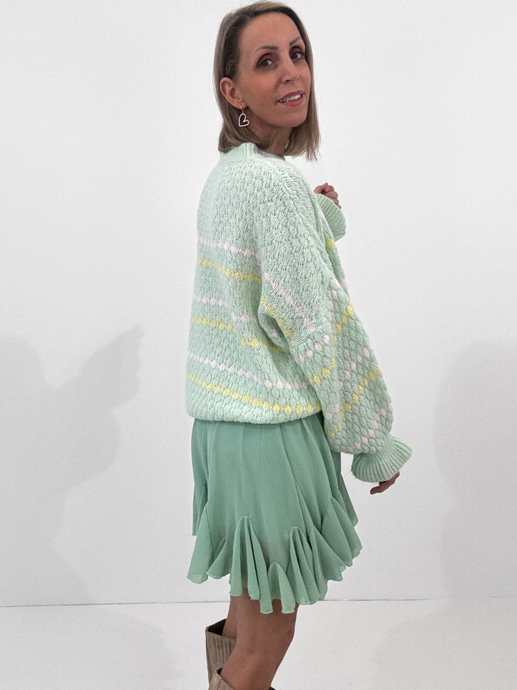 "Bella" Rock aus Viskose - mint