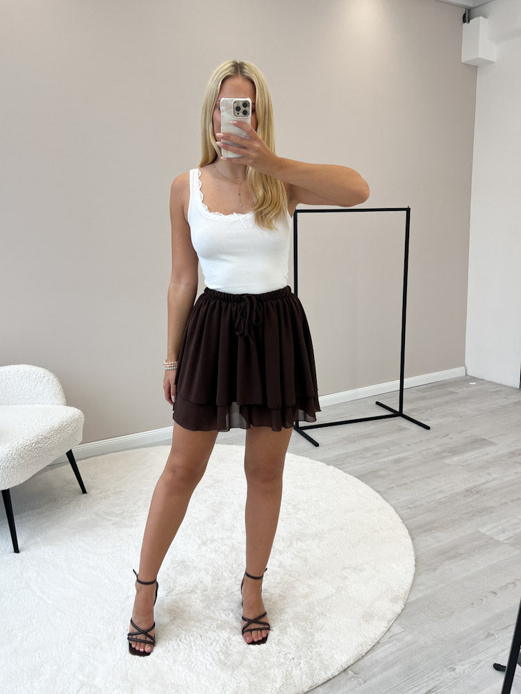 "Bella Skort" weicher Hosenrock - choco braun