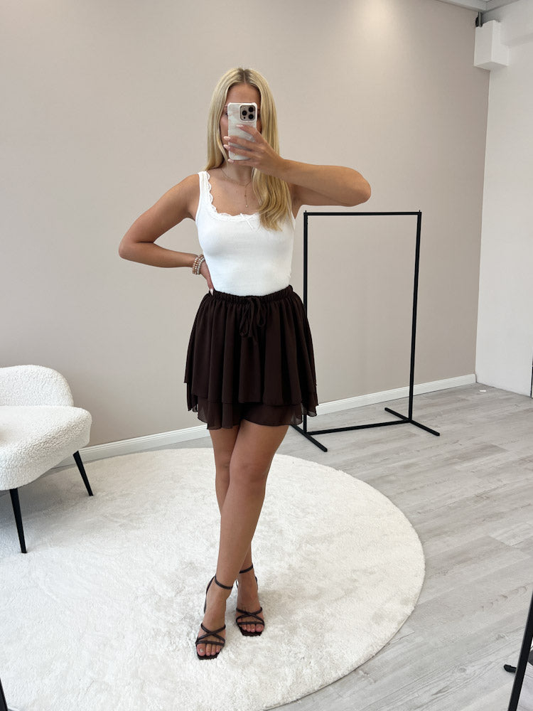"Bella Skort" weicher Hosenrock - choco braun