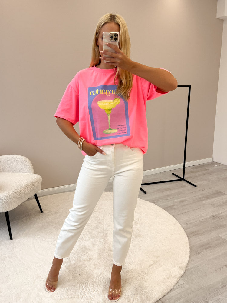 "Margarita" tolles Shirt mit Statement - pink