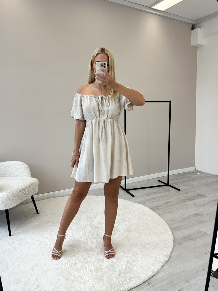 "Caro" Tunikakleid aus Viscose - beige