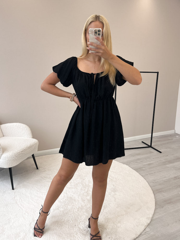 "Caro" Tunikakleid aus Viscose - schwarz