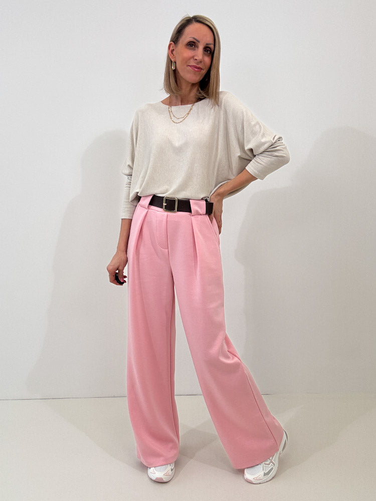 "Pari" elastische Hose aus Viskose - rosa