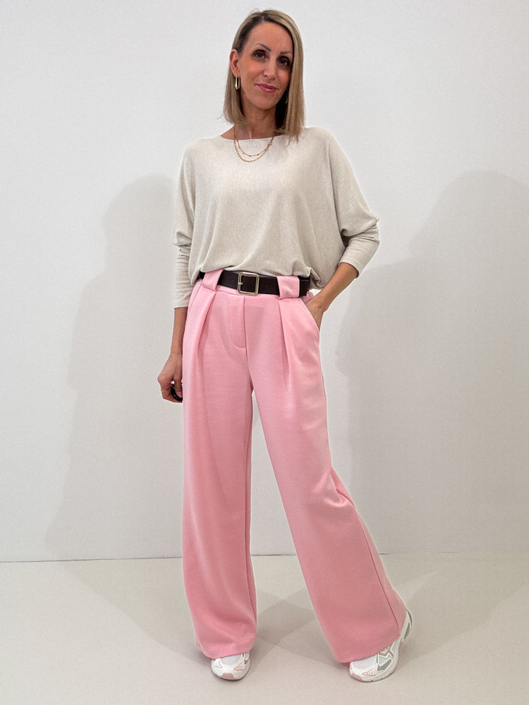 "Pari" elastische Hose aus Viskose - rosa