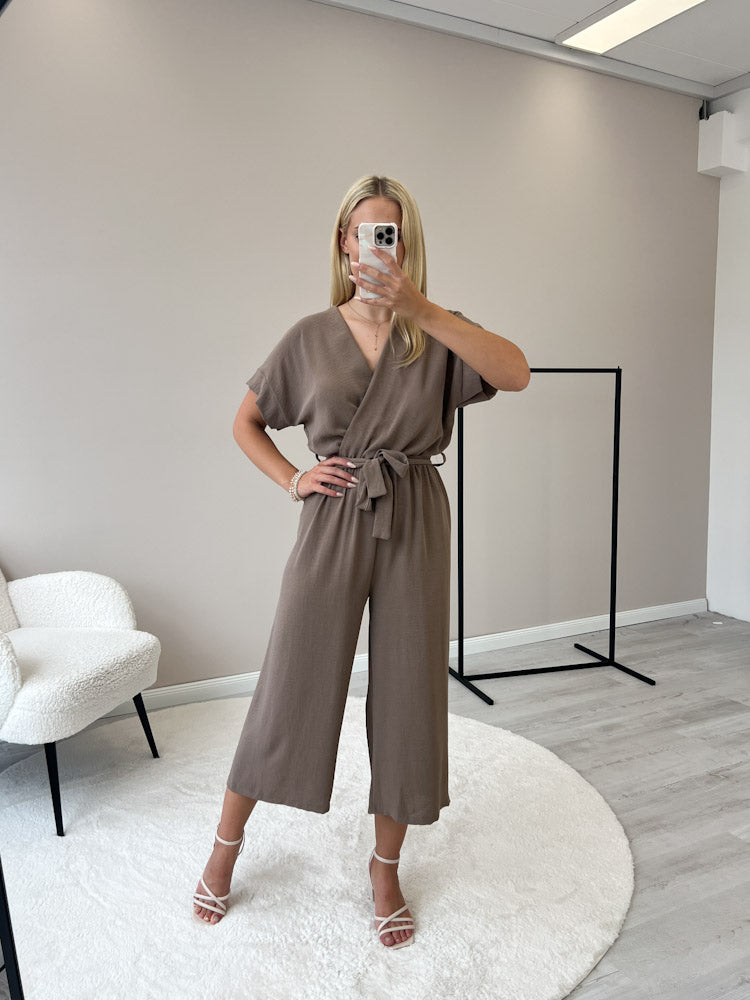 "Sunshine" stylischer Jumpsuit - new mocca