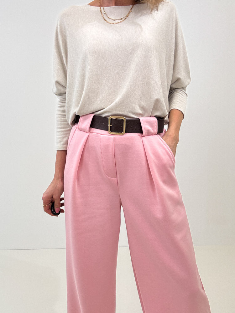 "Pari" elastische Hose aus Viskose - rosa