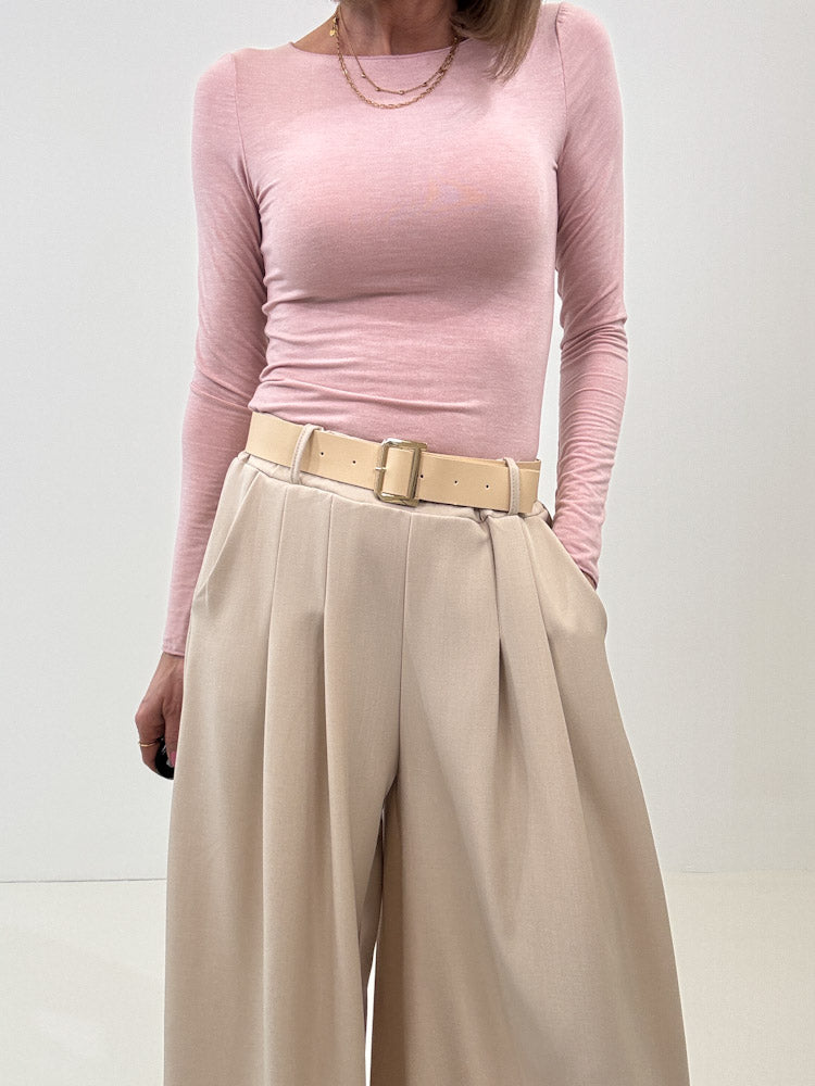 "Palazzo" weite angenehme Hose - beige