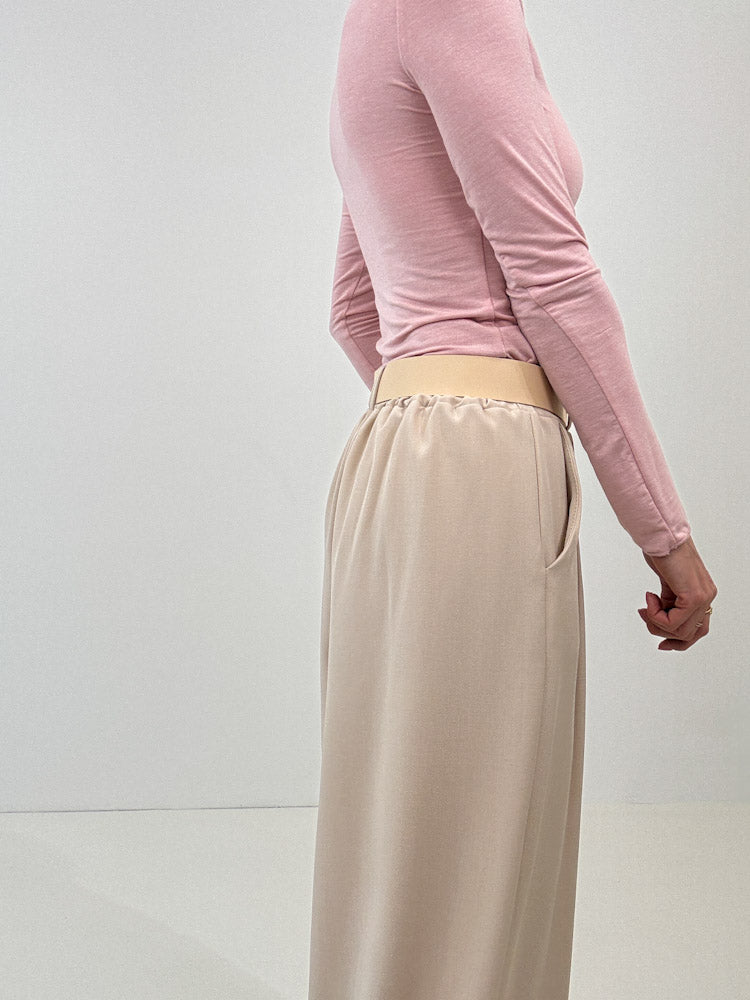 "Palazzo" weite angenehme Hose - beige