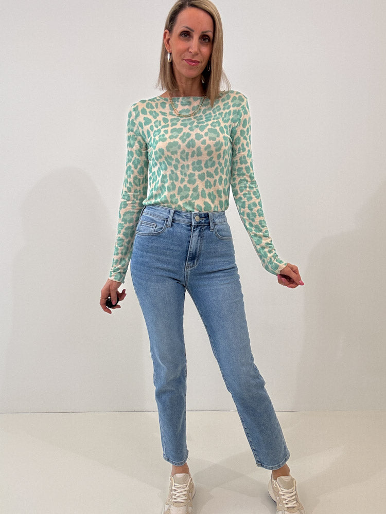 "Mantova" Mom Long Fit Jeans - blau