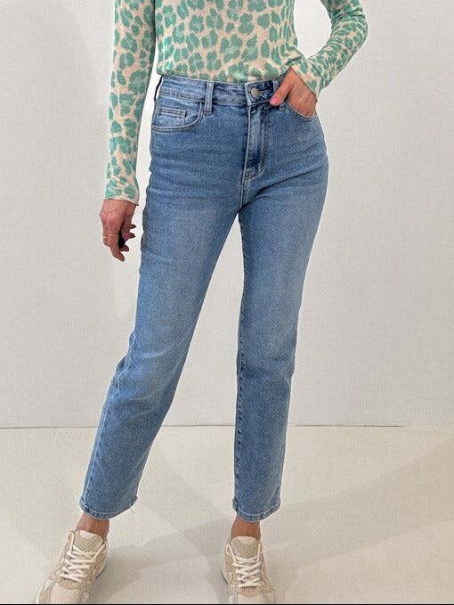 "Mantova" Mom Long Fit Jeans - blau