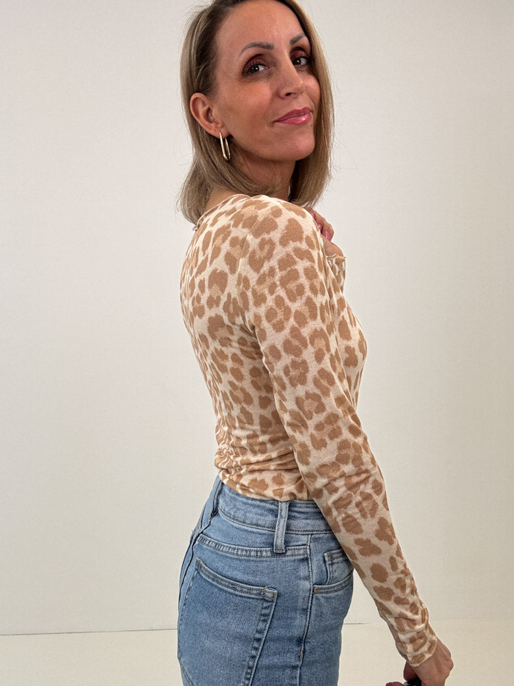 "Como Leo" kuscheliges Cashmere Longshirt - beige