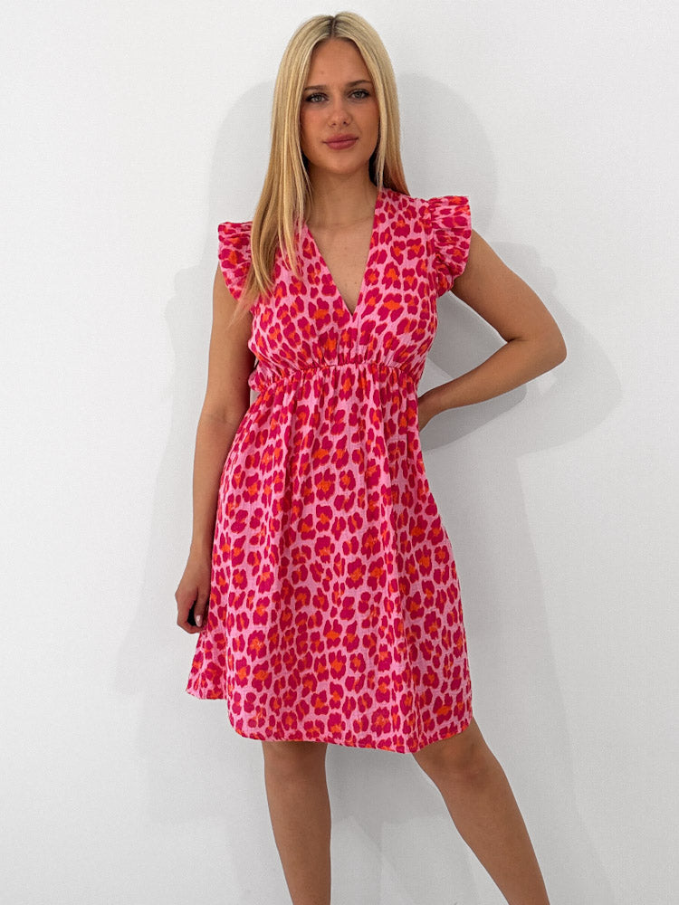 "Pianosa Leo Midi"- tolles Midikleid aus Musselin - pink/orange