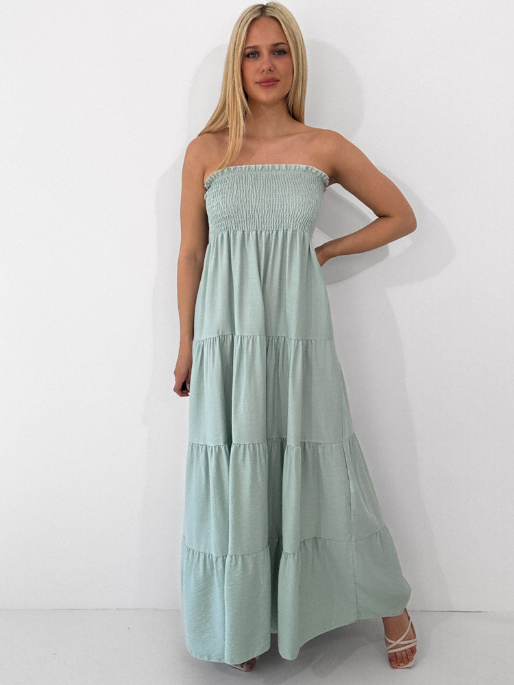 "Ocean Breeze" - schönes Maxikleid aus Viscose - salbei