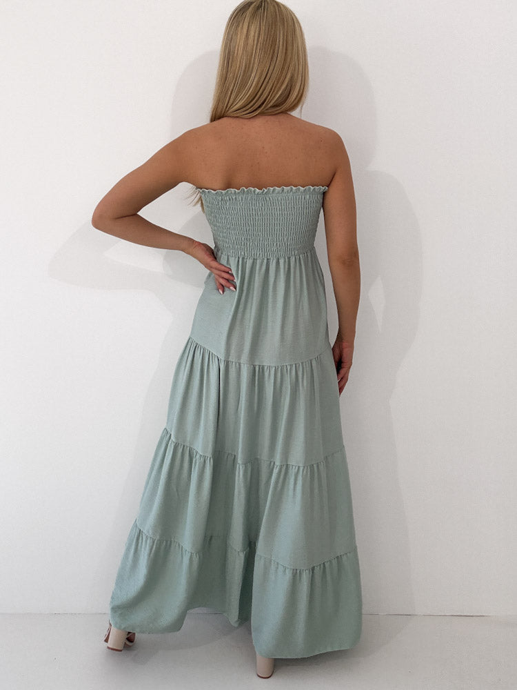 "Ocean Breeze" - schönes Maxikleid aus Viscose - salbei