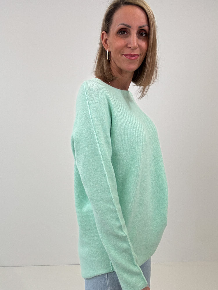 "Vicenza" weicher Pullover mit Viscose - mint